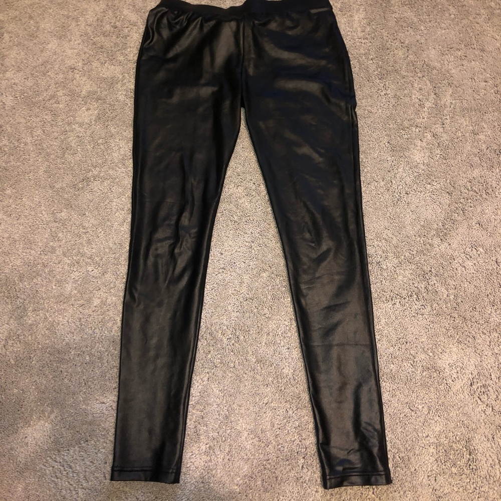 Forever 21 black leather leggings